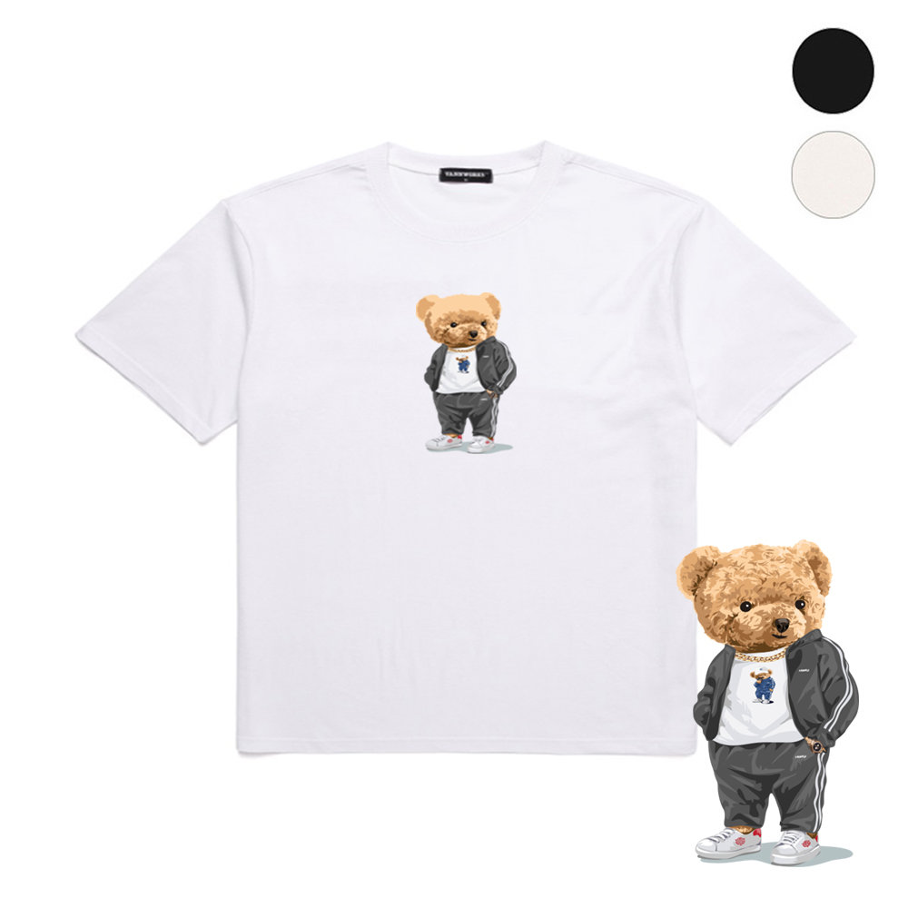 밴웍스 COMPORT BEAR NO.2 오버핏 반팔 티셔츠 VNDTS237_이미지