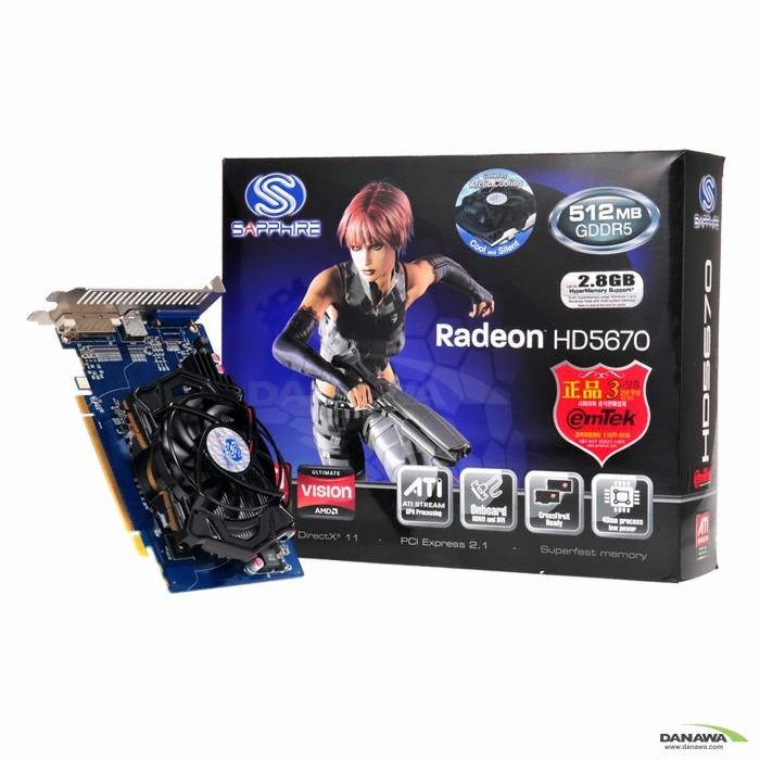 SAPPHIRE �󵥿� HD 5670 HDMI D5 512MB