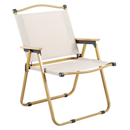  크크라이프 튼튼한 폴딩 캠핑 의자 대형 2개 (베이지)