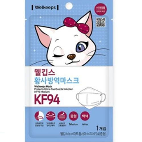 파인텍 웰킵스 뉴스마트 황사마스크 KF94 중형 (25매)