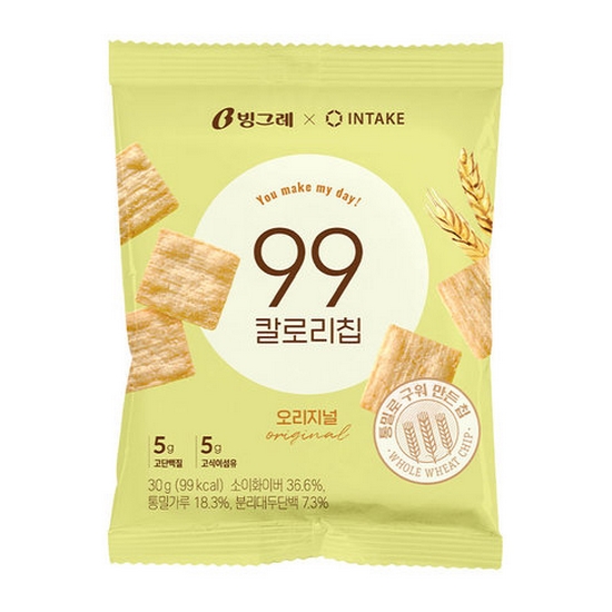 빙그레 인테이크 99칼로리칩 오리지널 30g (10개)_이미지