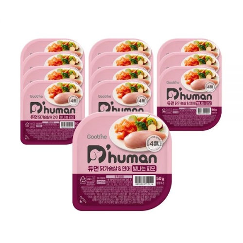 듀먼 닭가슴살&연어 빛나는 피모 50g (12개)_이미지