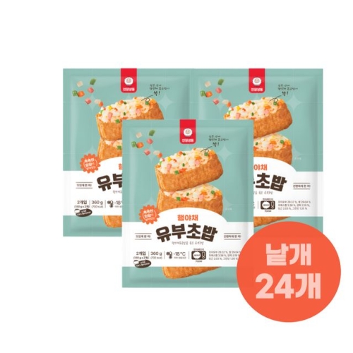 천일식품 햄야채 유부초밥 360g (3개)