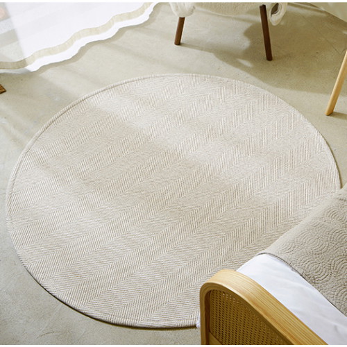 한빛카페트 헤링본 발탄 사계절 원형러그 (170cm)_이미지