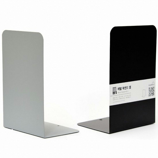 세종기업 우드로하우스 메탈 북엔드 엘 BKE-2001 L형 북스탠드 책꽂이_이미지