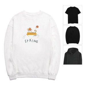 Spring 봄 티셔츠 꽃 냥이 후드티 긴팔 맨투맨 W53FE68