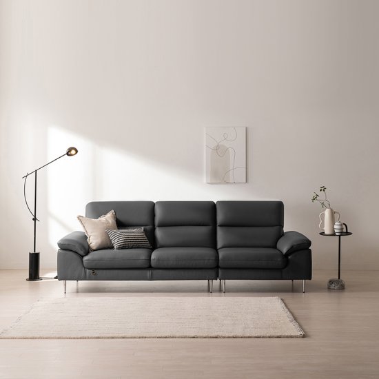 안젤로 전체 천연가죽 소파 4인용