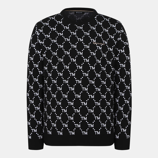 테일러메이드 시즌 패턴 라운드 니트 TMSRN1121 (199, 블랙)