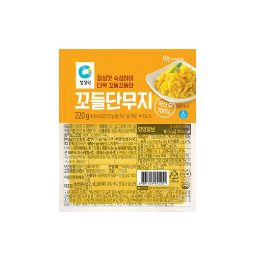 대상 청정원 꼬들 단무지 220g (1개)_이미지