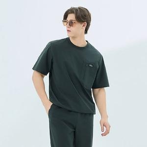 폴리스 남성 카키 썸머 셋업 반팔티셔츠 P4ST201MKHAP