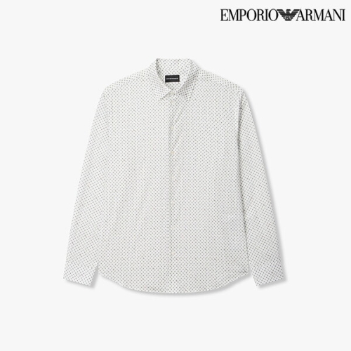 엠포리오 남성 이글 패턴 스트레치 셔츠 A516104014