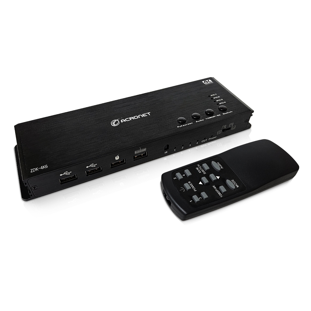 대진아이티 ACRONET ZDK-4K6 4:1 HDMI 멀티뷰 KVM 스위치