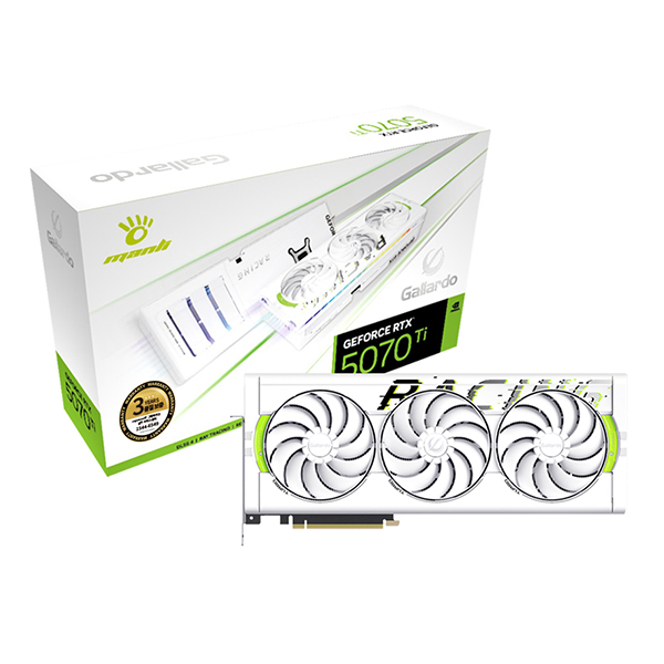 MANLI 지포스 RTX 5070 Ti Gallardo OC D7 16GB White 인텍앤컴퍼니_이미지