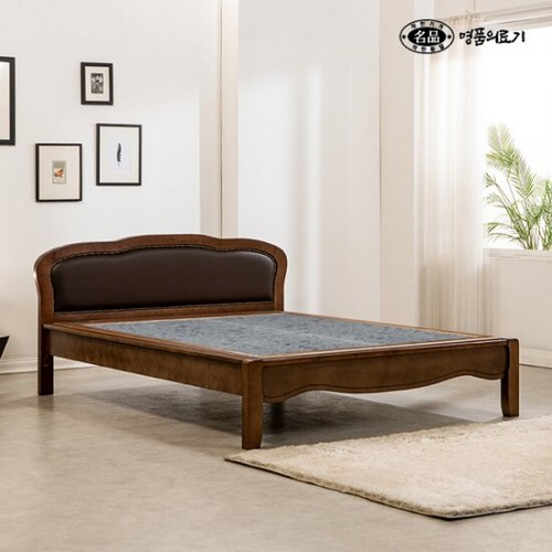 명품의료기 베르크 가죽 돌침대 Q (그린칠보석)