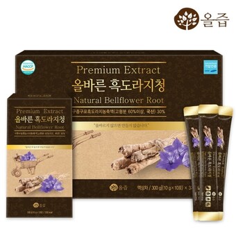 올즙 올바른 흑<b>도라지</b><b>청</b> 스틱 10ml 30포