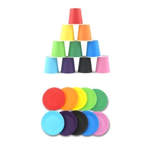 [불명] 교재 학습  과제 칼라 컬러 컵 접시 종이접시 종이컵_이미지