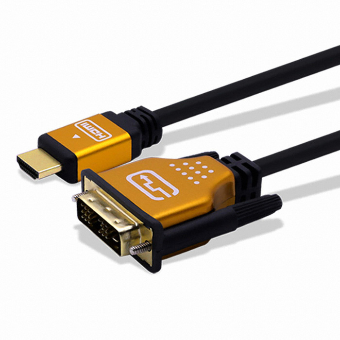 CABLEMATE HDMI v2.0 to DVI 골드메탈 변환 케이블 (CM-HDG020, 20m)_이미지