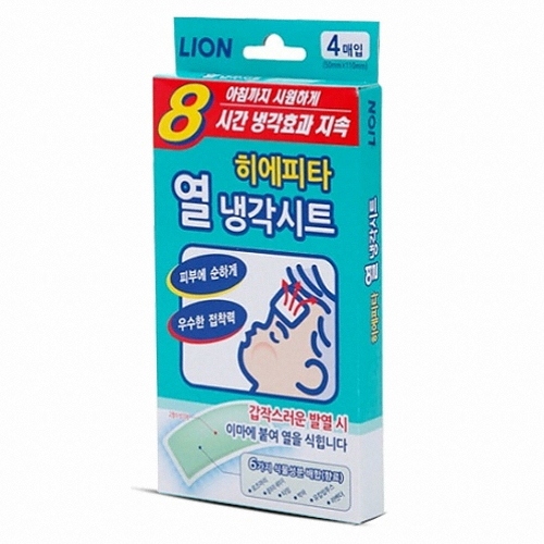 라이온코리아 휴족시간 히에삐따 열냉각 시트 4매 (6개)