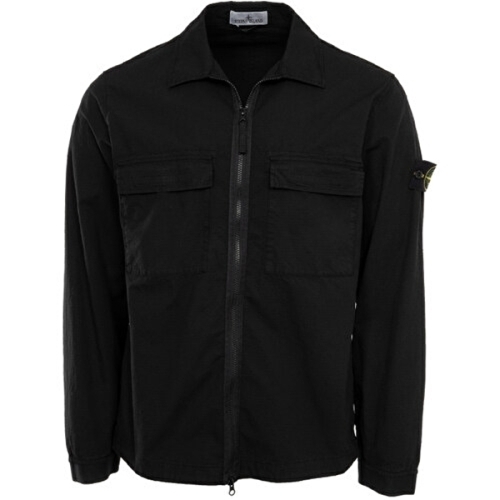 스톤아일랜드 와펜패치 오버셔츠 자켓 블랙_801512011 V0029