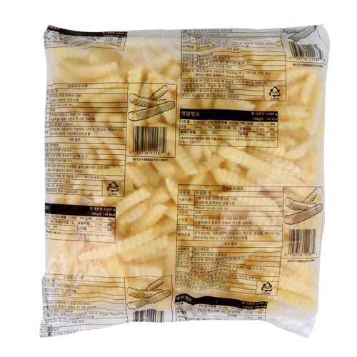 맥케인 크링클컷 주름감자 2kg (4개)_이미지