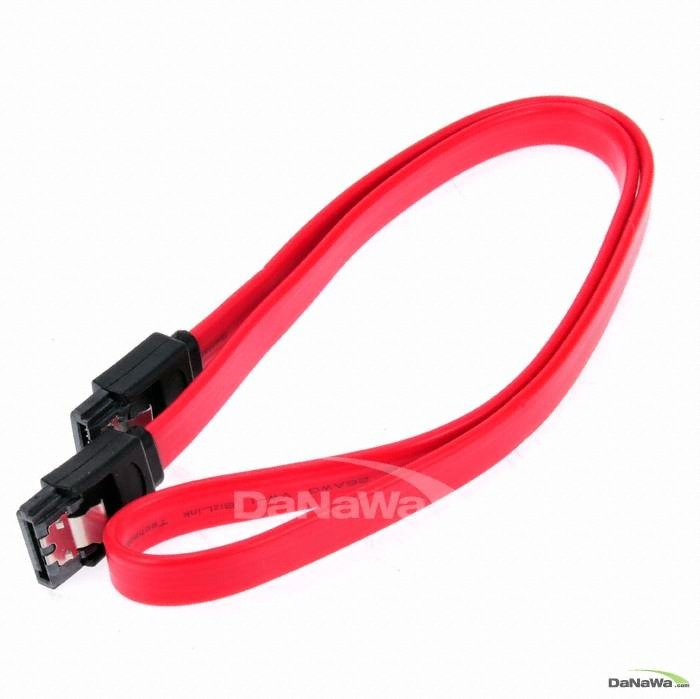 COOLERTEC SATA 3Gb/s lock 레드 케이블 (0.55m)_이미지