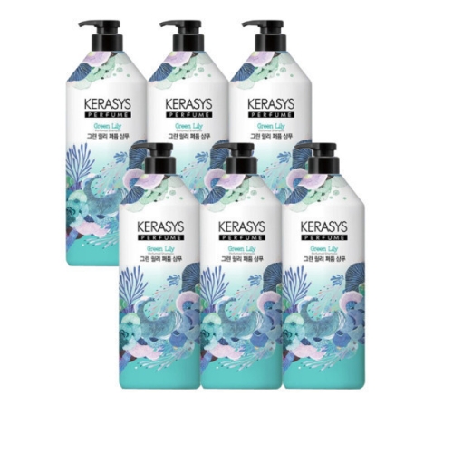 애경 케라시스 그린 릴리 퍼퓸 샴푸 1000ml (6개)
