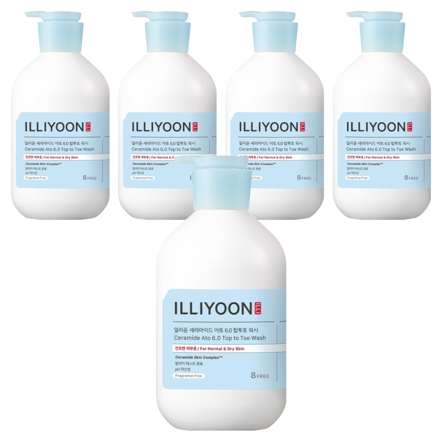 일리윤 세라마이드 아토 6.0 탑투토 워시 1000ml (5개)