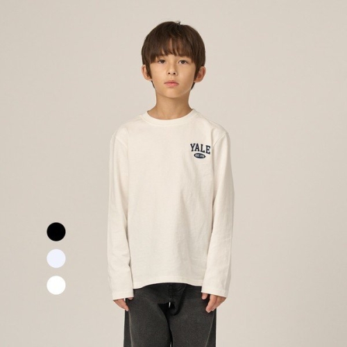예일 예일키즈 심플 롱티셔츠_A4F002