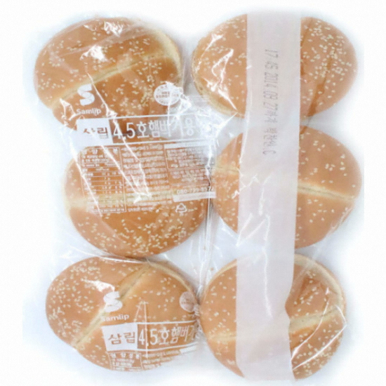SPC삼립 4.5호 햄버거빵 6개입 390g (4개)_이미지