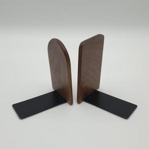 셀러허브 월넛 원목 북엔드 책칸막이 라운드형 북엔드 북앤드 S15318908_이미지