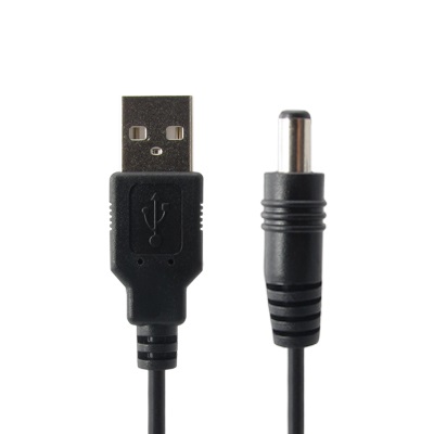 강원전자 NETmate USB to DC 플러그 5.5x2.1mm 전원 케이블 블랙 (NMC-UP2115, 1.5m)_이미지