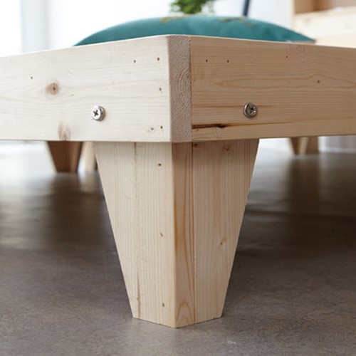 다오름 자미와 201 소나무원목 LED침대 Q (매트별도)_이미지