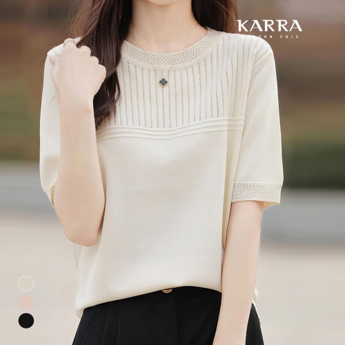 하난에프씨 KARRA 카라 켈리펀칭반팔니트_A4M0433