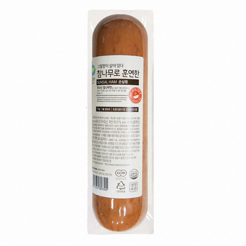 대상 청정원 참나무로 훈연한 순살햄 라운드 1kg (1개)_이미지