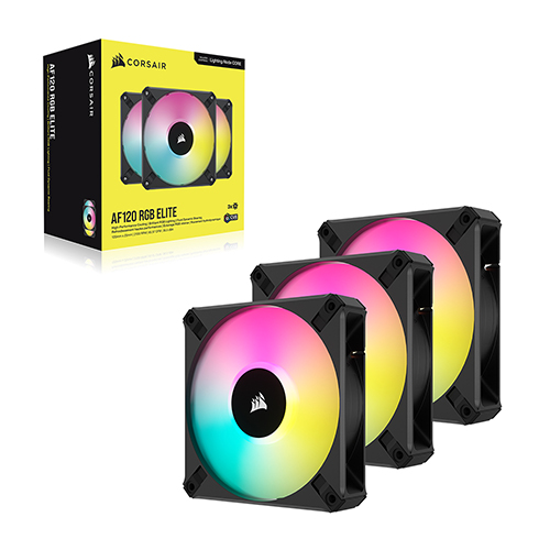 CORSAIR iCUE AF120 ELITE RGB (3팩, 블랙)_이미지