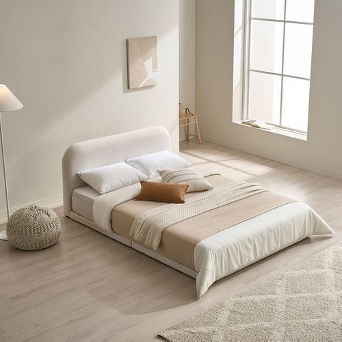 베드리움 라온 패브릭 저상형 슬림헤드 침대 SS (릴렉서유로탑M.H독립)_이미지