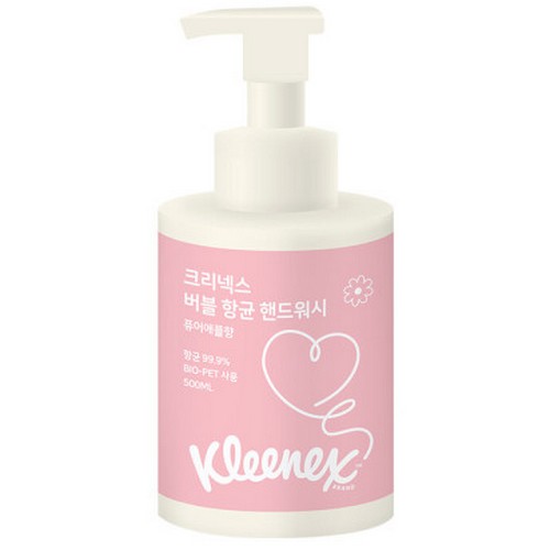 크리넥스 버블 항균 핸드워시 퓨어애플 500ml