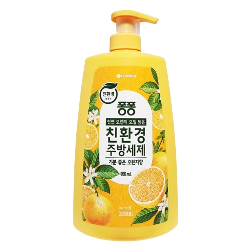 LG생활건강 퐁퐁 친환경 주방세제 오렌지 980ml (1개)