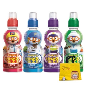 뽀로로 어린이 음료수 220ml 밀크맛 5개+딸기맛5개+사과5개+블루베리5개 4개 서비스 총 24개 상품