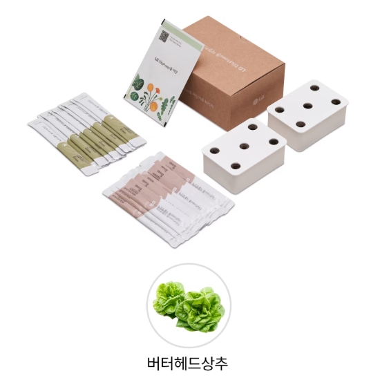 LG전자 틔운 미니 씨앗키트 패키지 버터헤드상추_이미지
