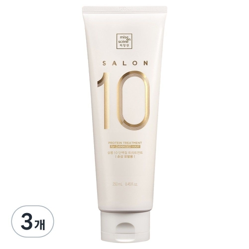 미쟝센 살롱 10 단백질 트리트먼트 손상모발용 250ml (3개)_이미지
