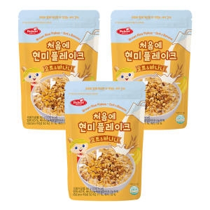 처음에 현미 플레이크 오트바나나, 3개