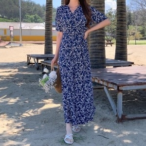 기타 패플 다잇템다잇템 여자 피서룩 여행룩 SS 꽃무늬 롱원피스_172396_이미지