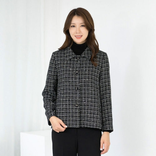 모슬린 엄마옷 50대 중년여성의류 엄마옷 트위드 카라 정장자켓 JK509136 여성의류 빅사이즈 4060