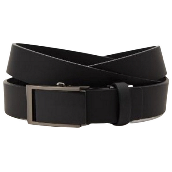 맨 무광 버클 라미네이팅 가죽 벨트 JUBE3E051BK