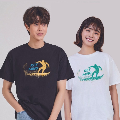 키밍 c좋아요_남자박스티셔츠_가족커플티_키밍 수상스키 바다 파도 여행코디 시원한빈팔티_W6A2592_이미지