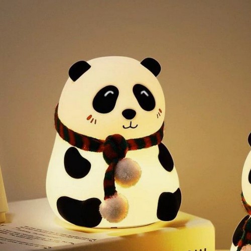 트리 LED 아기판다 무선 실리콘 무드등_이미지