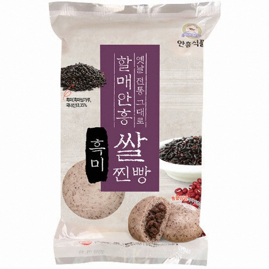 안흥식품 할매 안흥 쌀찐빵 흑미 10개입 500g (1개)_이미지