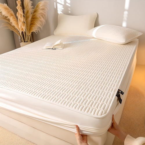 LINSHU 순면 누빔 방수 매트리스커버 (퀸 Q)_이미지