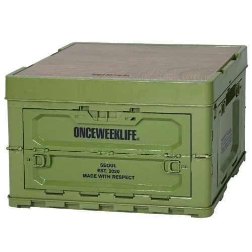 원스위크라이프 캠핑 접이식 멀티 오픈 폴딩 박스 카키